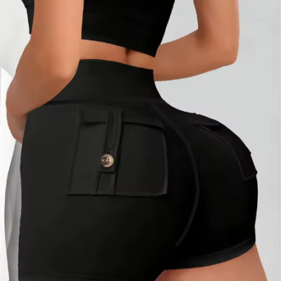 Women Pocket Shorts High Waist