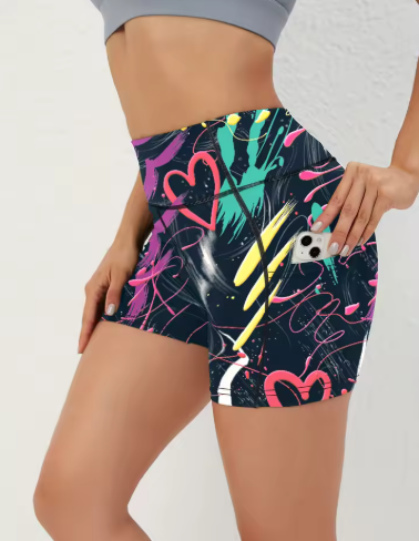 High-Waist Fitness Yoga Shorts