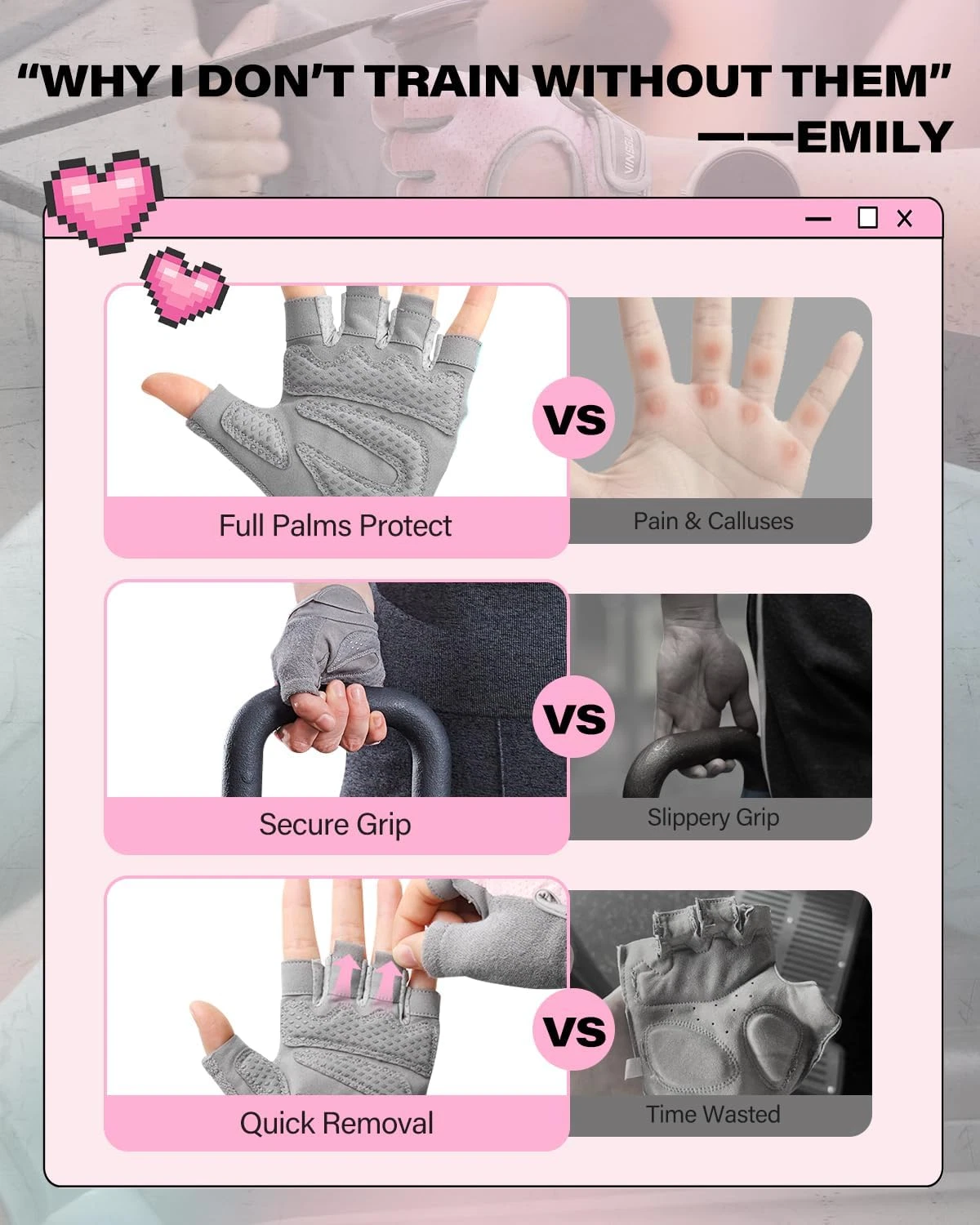 Vinsguir Workout unisex Gloves - Image 7