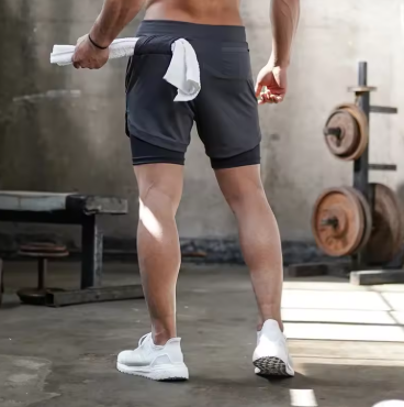 Men Gym Sports Shorts 2 In 1